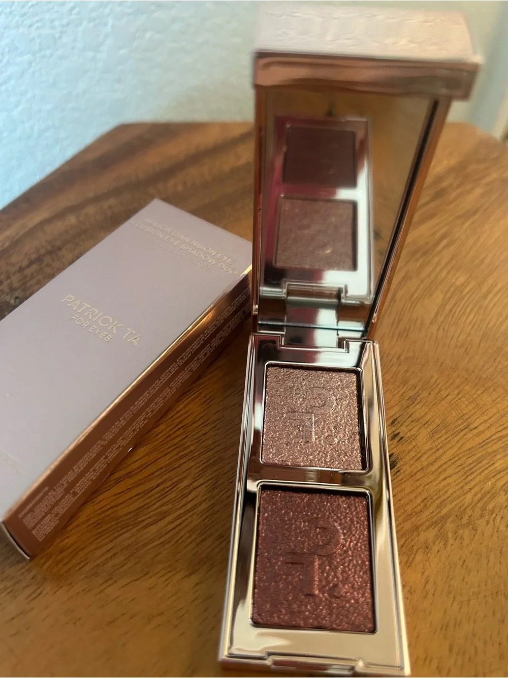 NIB★Patrick Ta Major Dimension Eye Illusion Eyeshadow Duo in Slow Burn